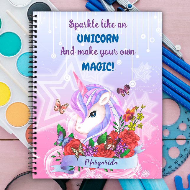Sparkle wie ein Einhorn und gestalte deine eigene  Notizbuch (Von Creator hochgeladen)
