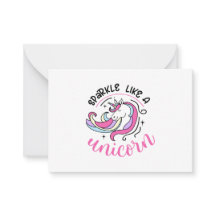 Sparkle wie eine Einhornflachkarte