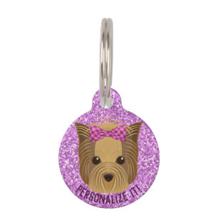 Sparkle Yorkie Yorkshire Terrier Welpe Hund Glitze Haustiermarke