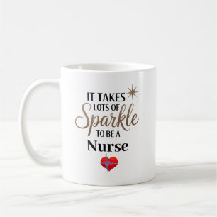 ✨ Sparkle Zitat Geschenk für Krankenschwester Kaffeetasse