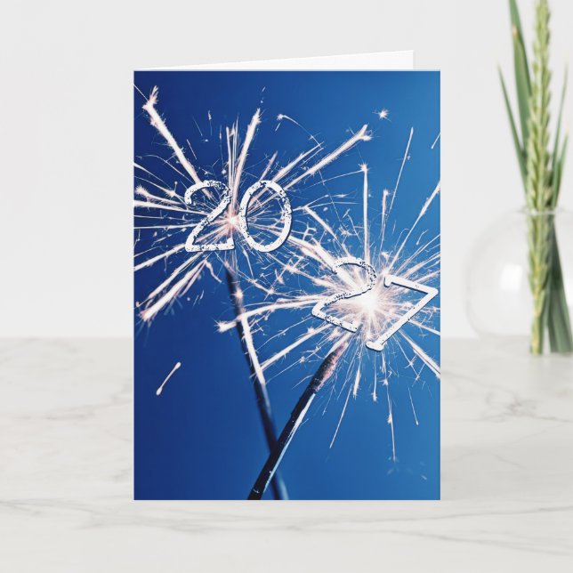 Sparkler 2026 feiertagskarte (Vorderseite)