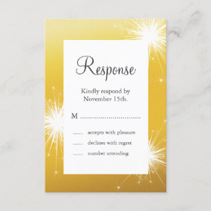 Sparkler-Goldhochzeit UAWG RSVP Karte
