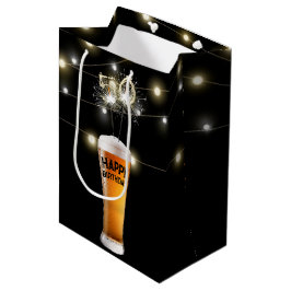 Sparkler im 50. Geburtstag Bierglas Mittlere Geschenktüte