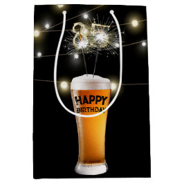 Sparkler im 85. Geburtstag Bierglas Mittlere Geschenktüte