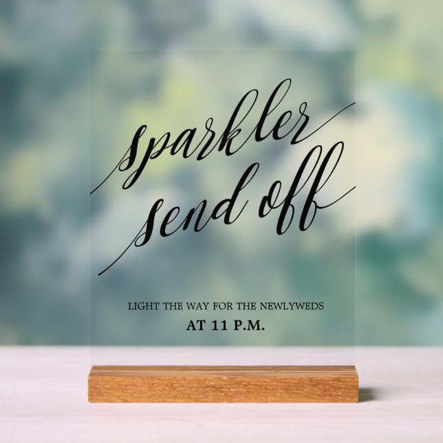 Sparkler send off Wedding  Acrylschild (Neutral)