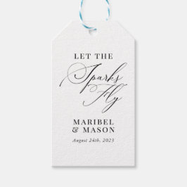 Sparkler Send Off Wedding Elegante Moderne Geschenkanhänger