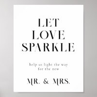 Sparkler Send Off Wedding Sign