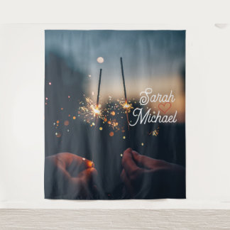 Sparkler Wedding Backdrop Wandteppich