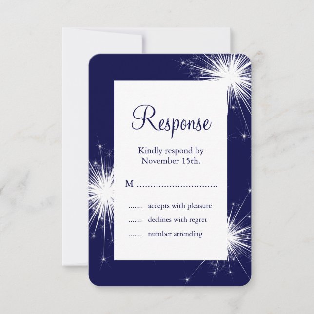 Sparkler Wedding RSVP 2 (Vorderseite)