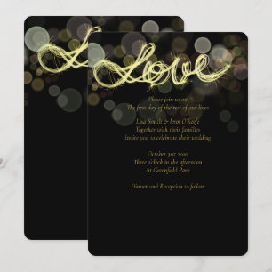 Sparkler Writing Liebe Wedding Einladungen