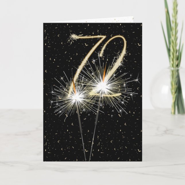 Sparkler zum 72. Hochzeitstag Karte (Vorderseite)