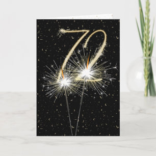 Sparkler zum 72. Hochzeitstag Karte