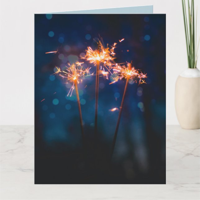 SPARKLERS HÜBSCHE GLÜCKLICHE GEBURTSKARTEN KARTE (Vorderseite)