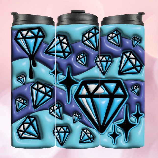 Sparkling 3D-Inflated Tumbler - Diamant Elegance Thermosbecher (Von Creator hochgeladen)