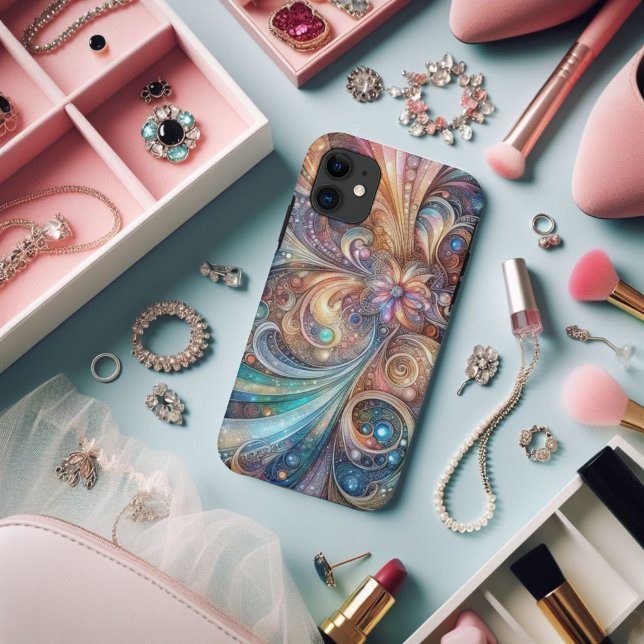 Sparkling Abstrakt Art Nouveau Case-Mate iPhone Hülle (Von Creator hochgeladen)