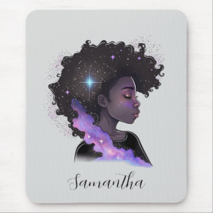 Sparkling Afro Woman Mousepad