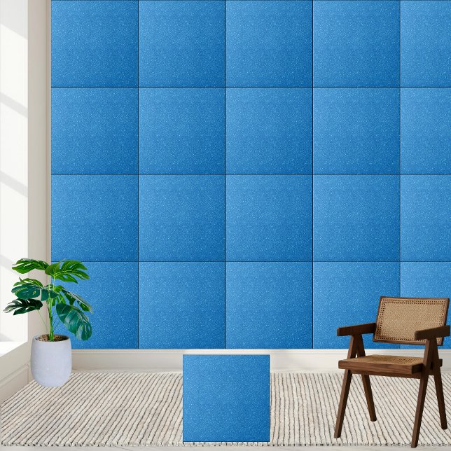 Sparkling Blue Glitzer Keramik Tile Fliese (Sparkling Blue Glitter Ceramic Tile)