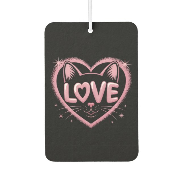 Sparkling Cat Love Autolufterfrischer (Vorderseite)