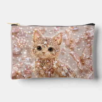 Sparkling Crystal Cute Cat Aesthetic Toilette Bag Zubehörtasche