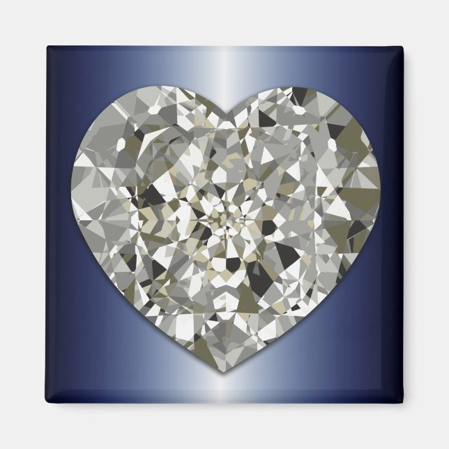 Sparkling Diamond Heart Magnet (Vorne)