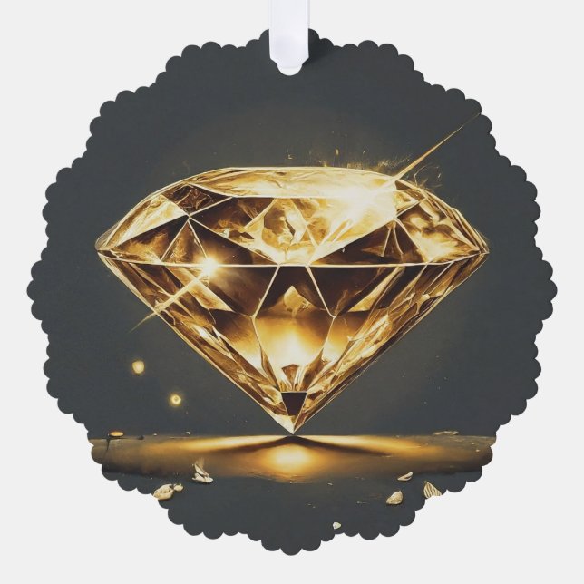 Sparkling Diamond und Musik Ornament Karte (Vorderseite)