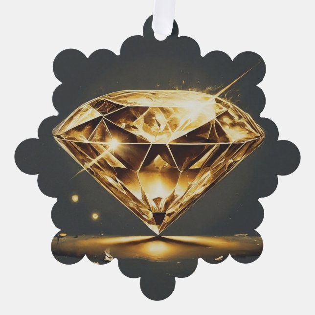 Sparkling Diamond und Musik Ornament Karte (Vorderseite)