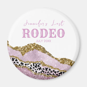 Sparkling Disco Cowgirl Bachelorette, vergoldeter  Magnet