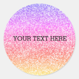 Sparkling elegant gurt Regenbogen bunt niedlich Runder Aufkleber