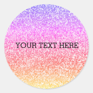 Sparkling elegant gurt Regenbogen bunt niedlich Runder Aufkleber