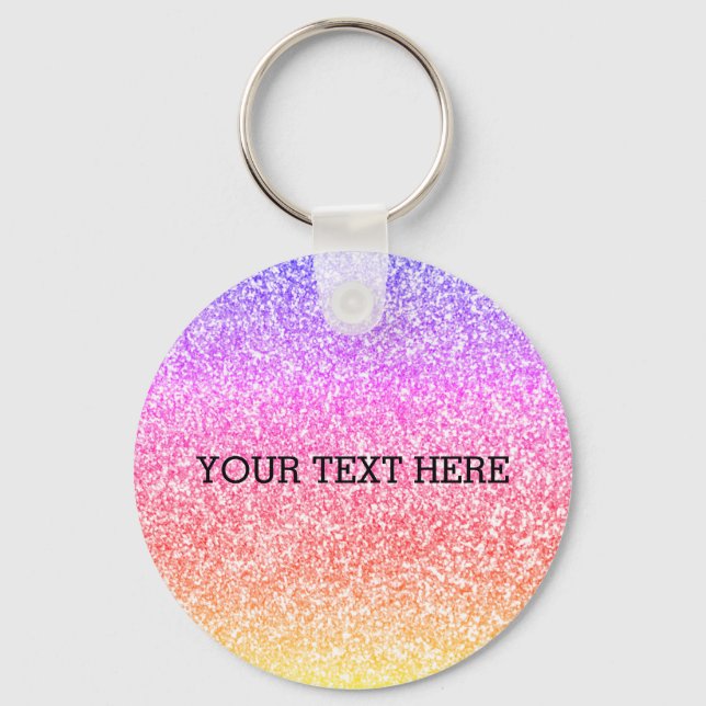 Sparkling elegant gurt Regenbogen bunt niedlich Schlüsselanhänger (Vorderseite)