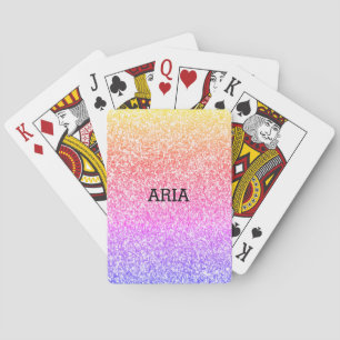 Sparkling elegant gurt Regenbogen bunt niedlich Spielkarten