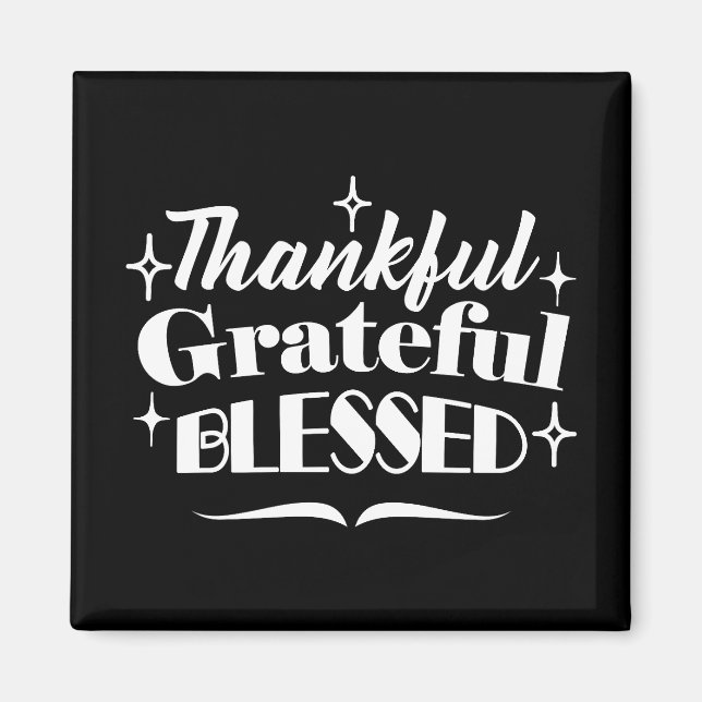 Sparkling Erntedank Quote Holiday Design Magnet (Vorne)