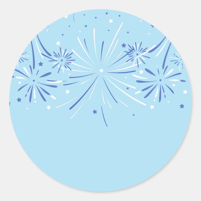Sparkling Firecracker, 4. Juli Runder Aufkleber (Vorderseite)