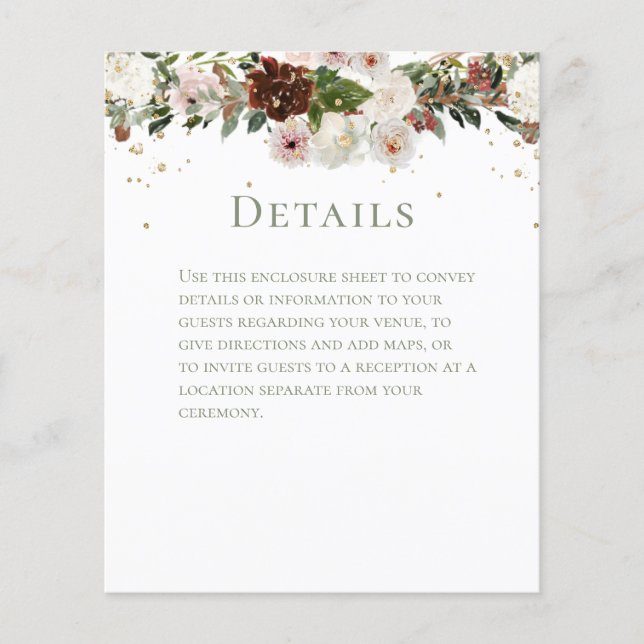 Sparkling Floral Chuppah Hochzeitdetails (Vorderseite)