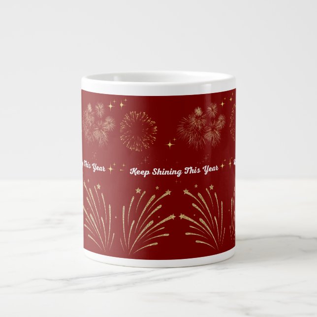 "Sparkling Glitter Style – Shiny & Glamorous Desig Jumbo-Tasse (Vorderseite)