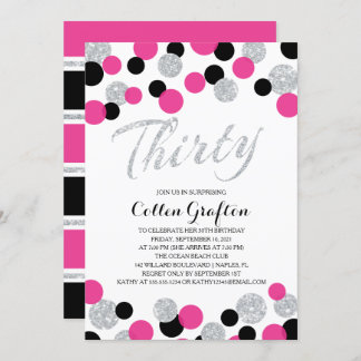Sparkling Glitzer Confetti | 30. Geburtstag Einladung