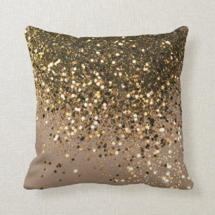 Sparkling Gold Brown Glitzer Glam #1 (Imitats Glit Kissen