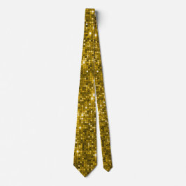 Sparkling Gold Disco Sequin Neck Tie Krawatte