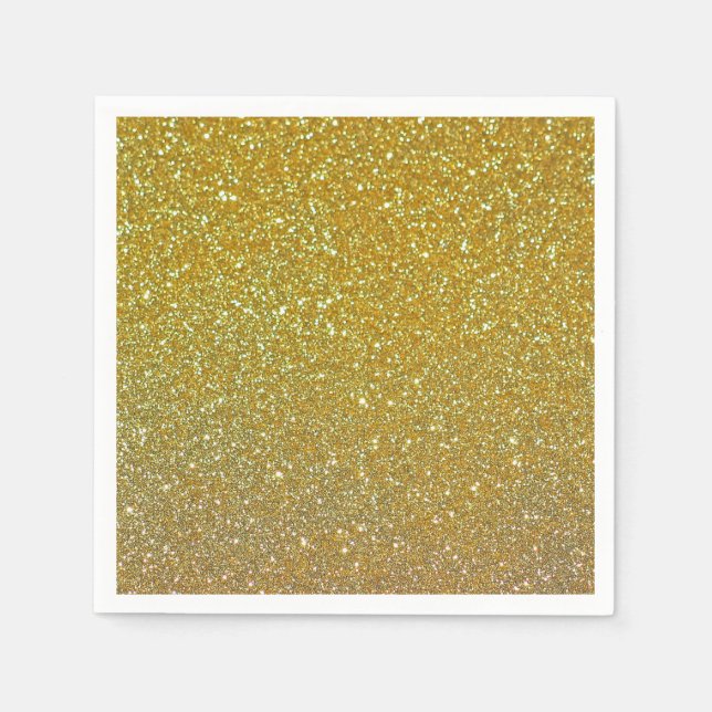 Sparkling Gold Paper Napkin Serviette (Vorderseite)