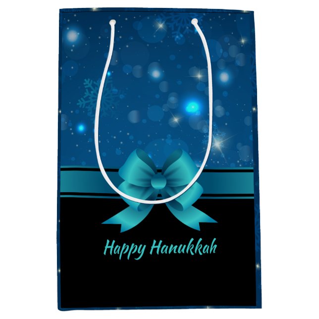 Sparkling Hanukkah Mittlere Geschenktüte (Vorderseite)