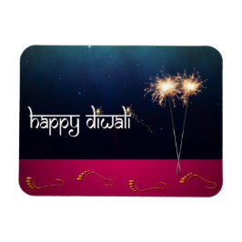 Sparkling Happy Diwali - Flexibles Magnet