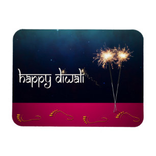 Sparkling Happy Diwali - Flexibles Magnet