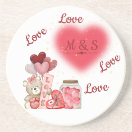 Sparkling Heart Love Coaster Getränkeuntersetzer