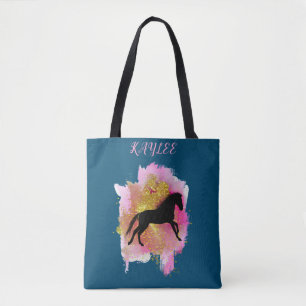 SPARKLING HORSE TOTE BAG PERSONALISIERT.