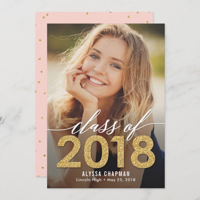 Sparkling-Jahr-Abschluss Ankündigung Einladung (Vorne/Hinten)