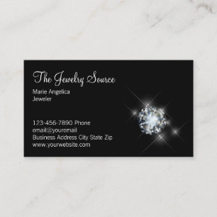 Sparkling Jewelry Classy Business Cards Visitenkarte