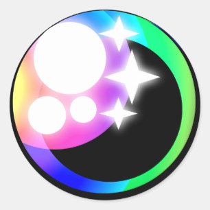 Sparkling kawaii Stil Anime Auge auf Aufkleber