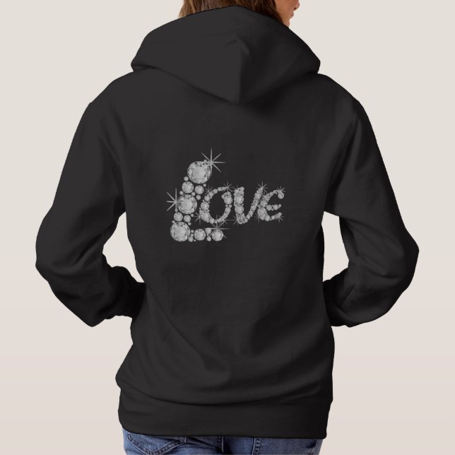 Sparkling-Liebe Crystal Hoodie (Rückseite)