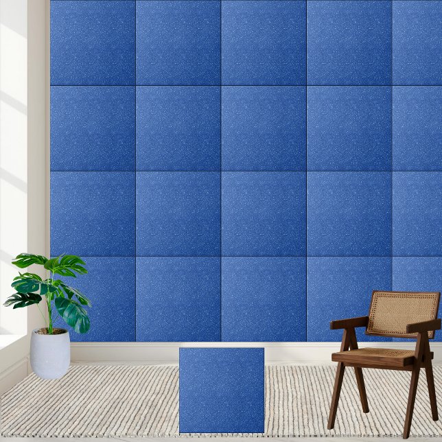 Sparkling Luxury Blue Glitzer Keramik Tile Fliese (Sparkling Luxury Blue Glitter Ceramic Tile)