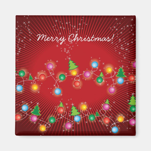 Sparkling Mini X'mas Tree Lights Geschenkmagnet Magnet (Vorne)